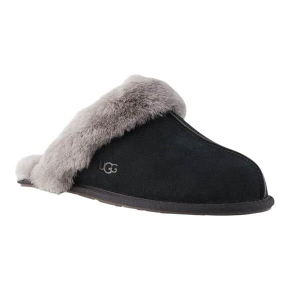 UGG Women’s Black/Grey Scuffette II Suede Slippers/ House Shoes | NEW/NIB!! - Picture 3 of 15